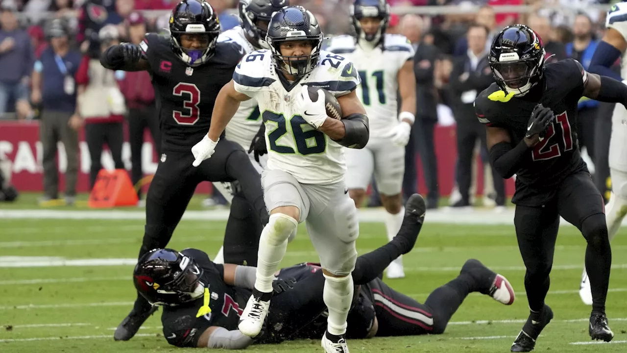 Charbonnet runs for career-high 134 yards, 2 TDs as NFC West-leading Seahawks beat Cardinals 30-18