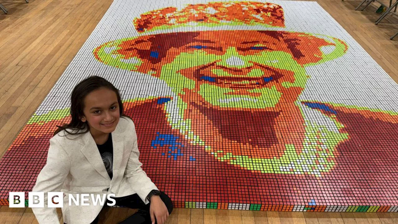 Harwich schoolboy beats Rubik's Cube world record with Queen mosaic