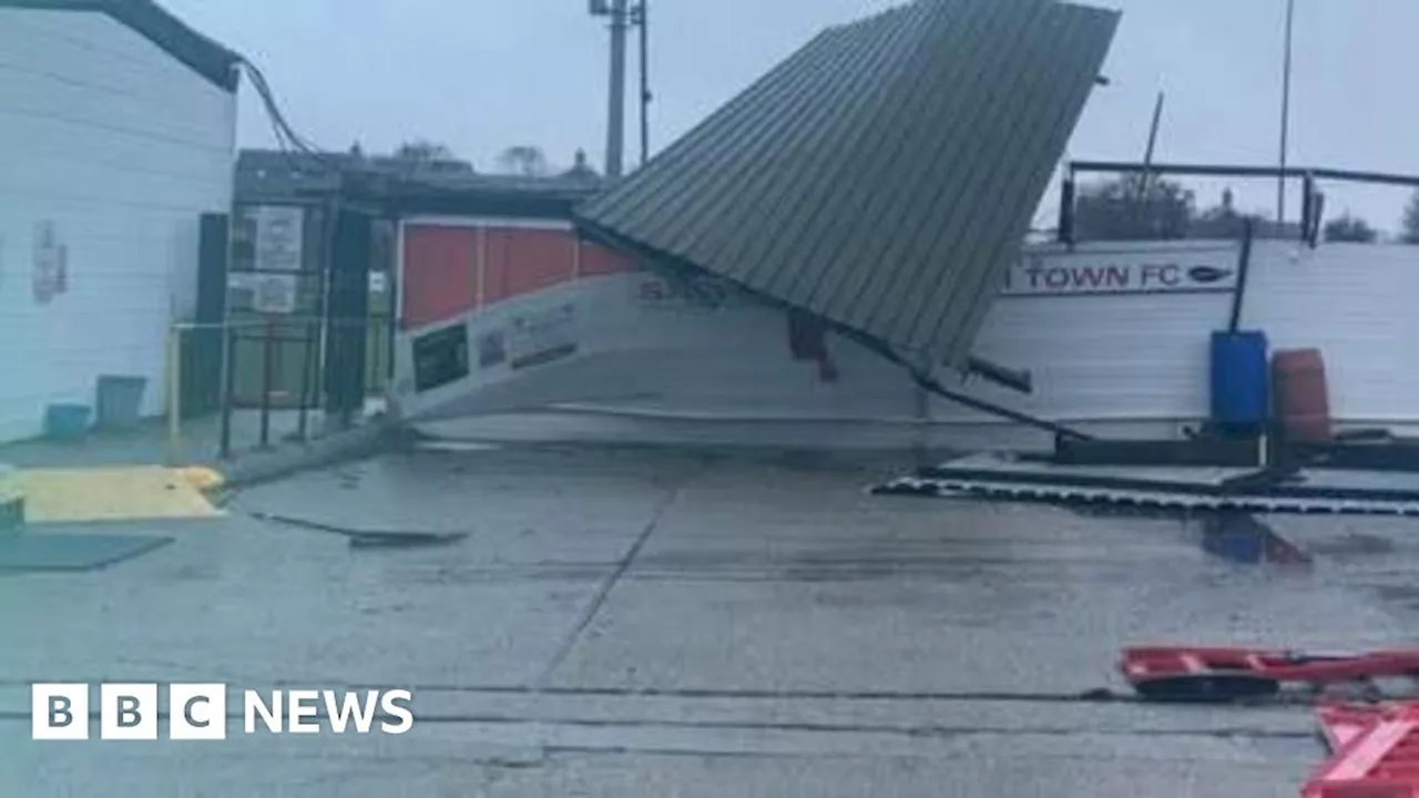 Storm damages Hertfordshire non-league football club grounds