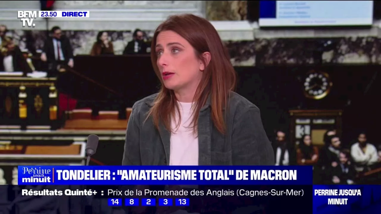 Consultations d'Emmanuel Macron: la présence des Républicains est 'un problème' pour Marine Tondelier (les Écologistes)