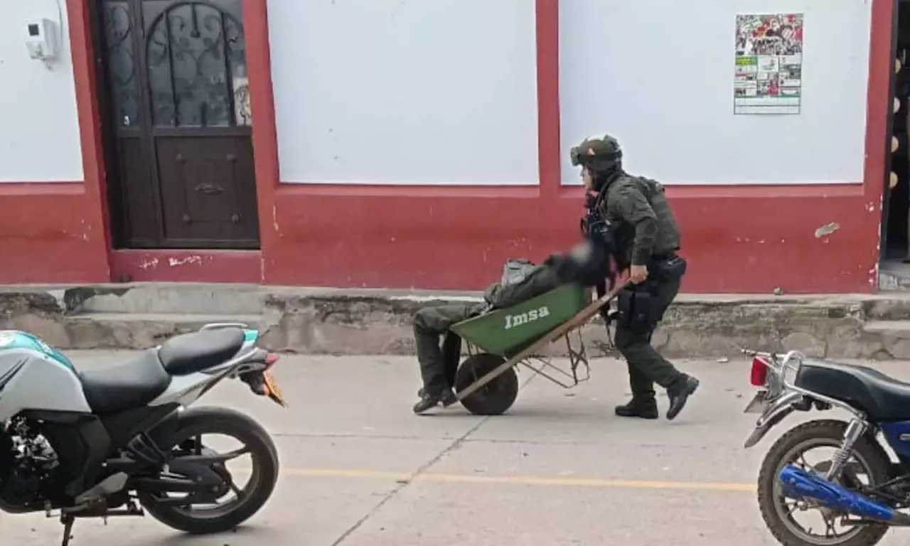 A compañero de policía asesinado en Norte de Santander le tocó auxiliarlo con carretilla