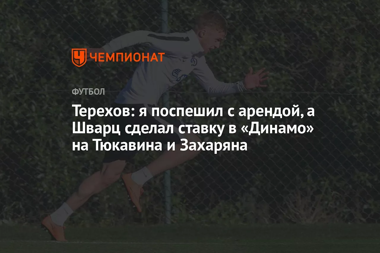 Терехов: я поспешил с арендой, а Шварц сделал ставку в «Динамо» на Тюкавина и Захаряна