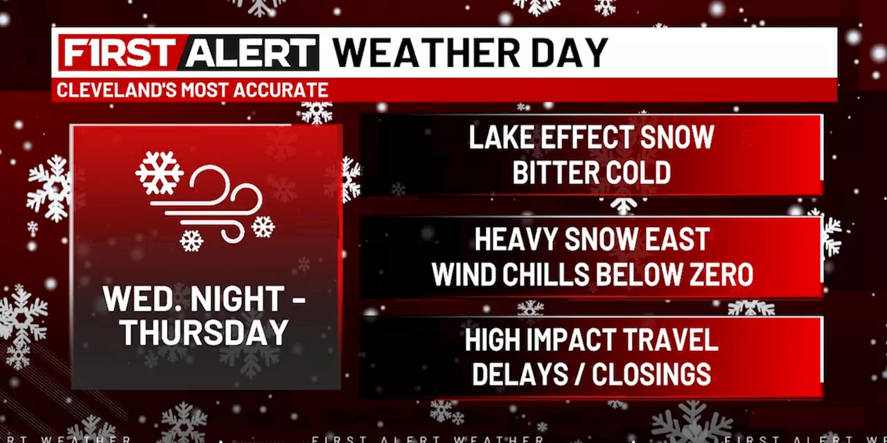 19 First Alert Wednesday Night/Thursday: Lake effect snow and bitter cold