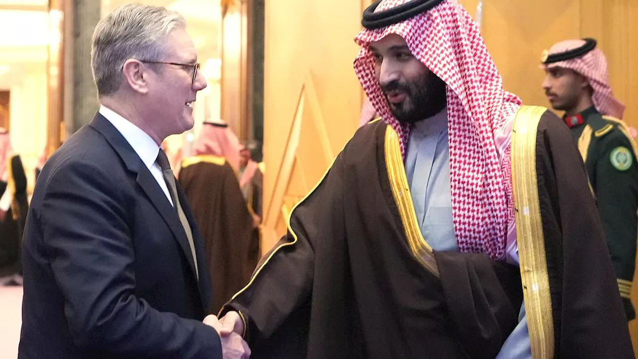 Keir Starmer holds talks with Saudi ruler Mohammed bin Salman vowing to prioritise UK economy over...