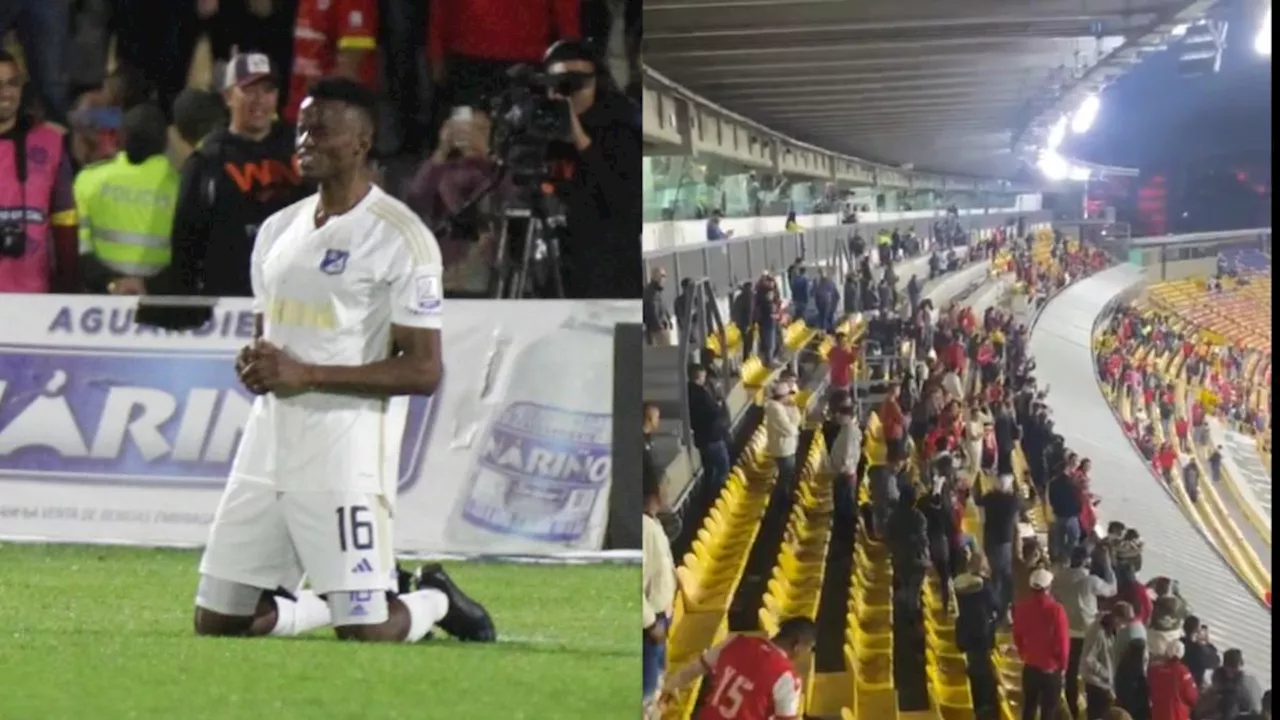 Video: hinchas de Santa Fe celebraron los goles de Nacional y la eliminación de Millonarios