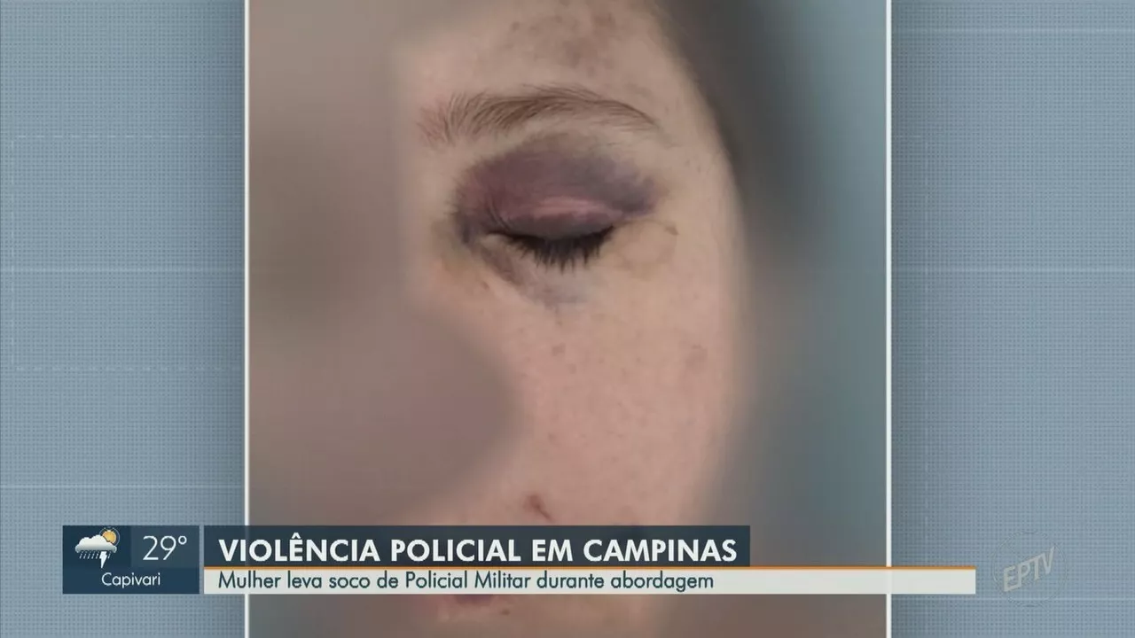 VÍDEO: policial militar agride dona de casa com soco no rosto no interior de SP