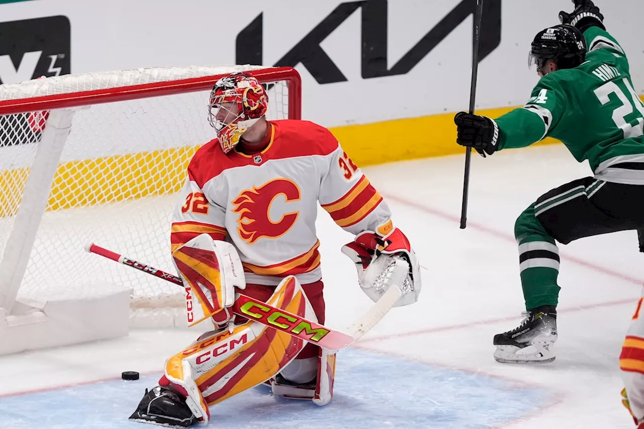 Roope Hintz ignites third-period goal barrage as Stars beat Flames 6-2