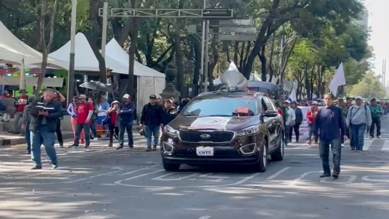 CNTE se reúne con Sheinbaum en Palacio Nacional