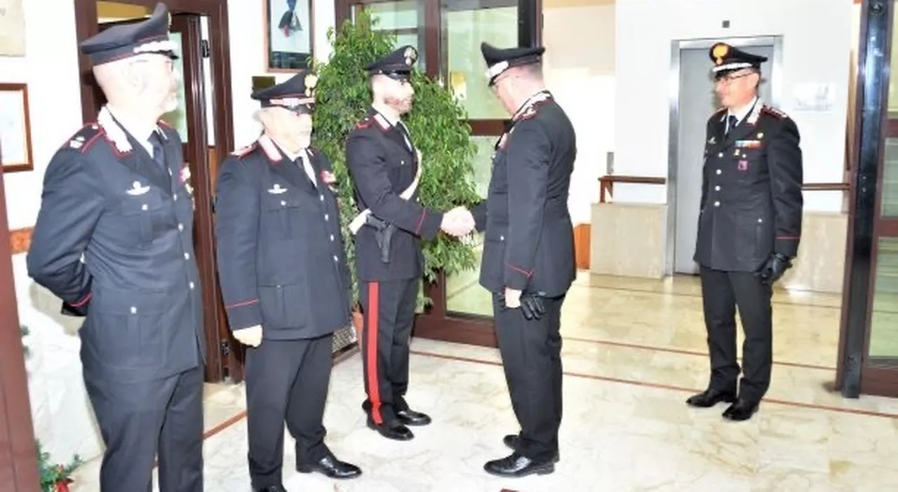 Visita del comandante della legione Carabinieri Lazio, Andrea Taurelli Salimbeni, al comando provinciale di Fr