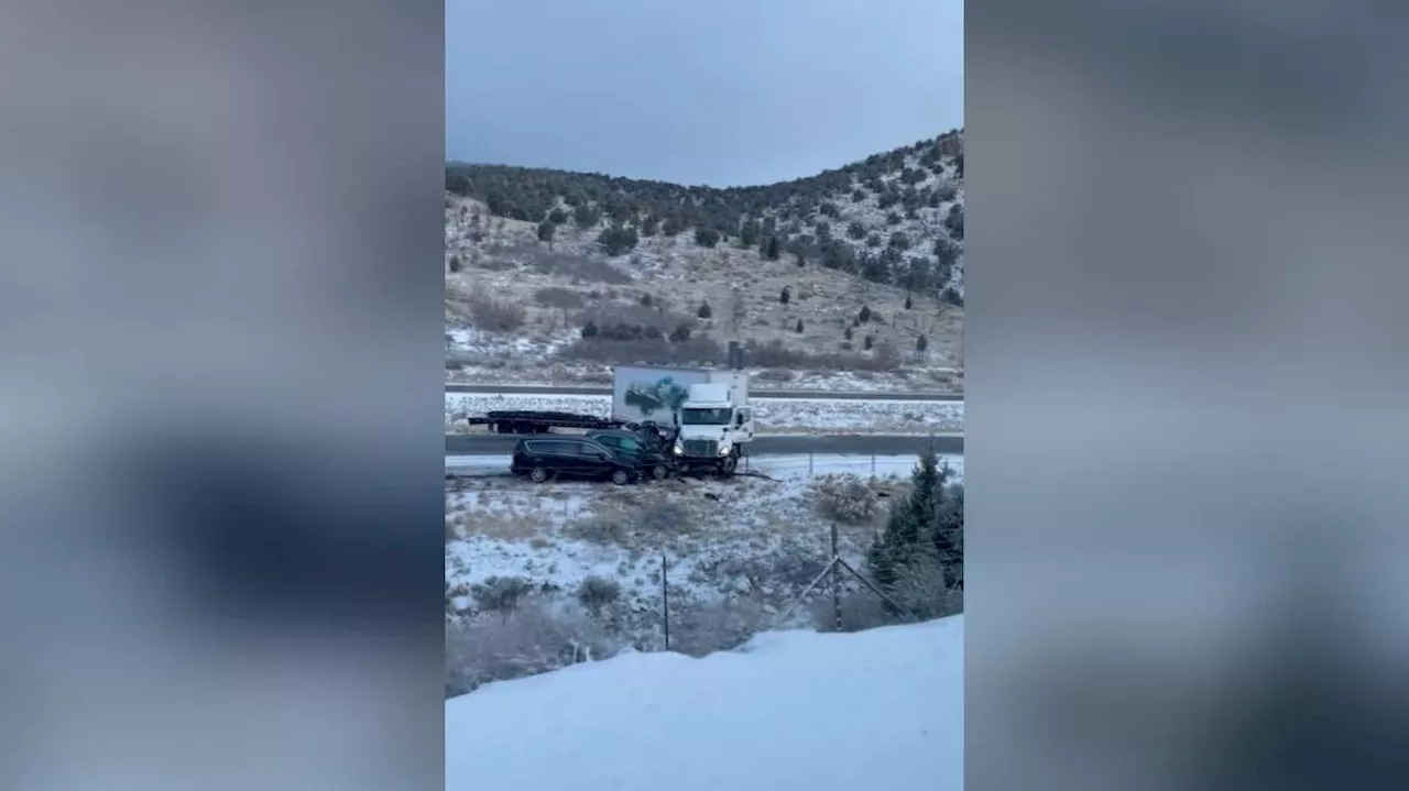 5-vehicle crash closes northbound I-15 in Millard County