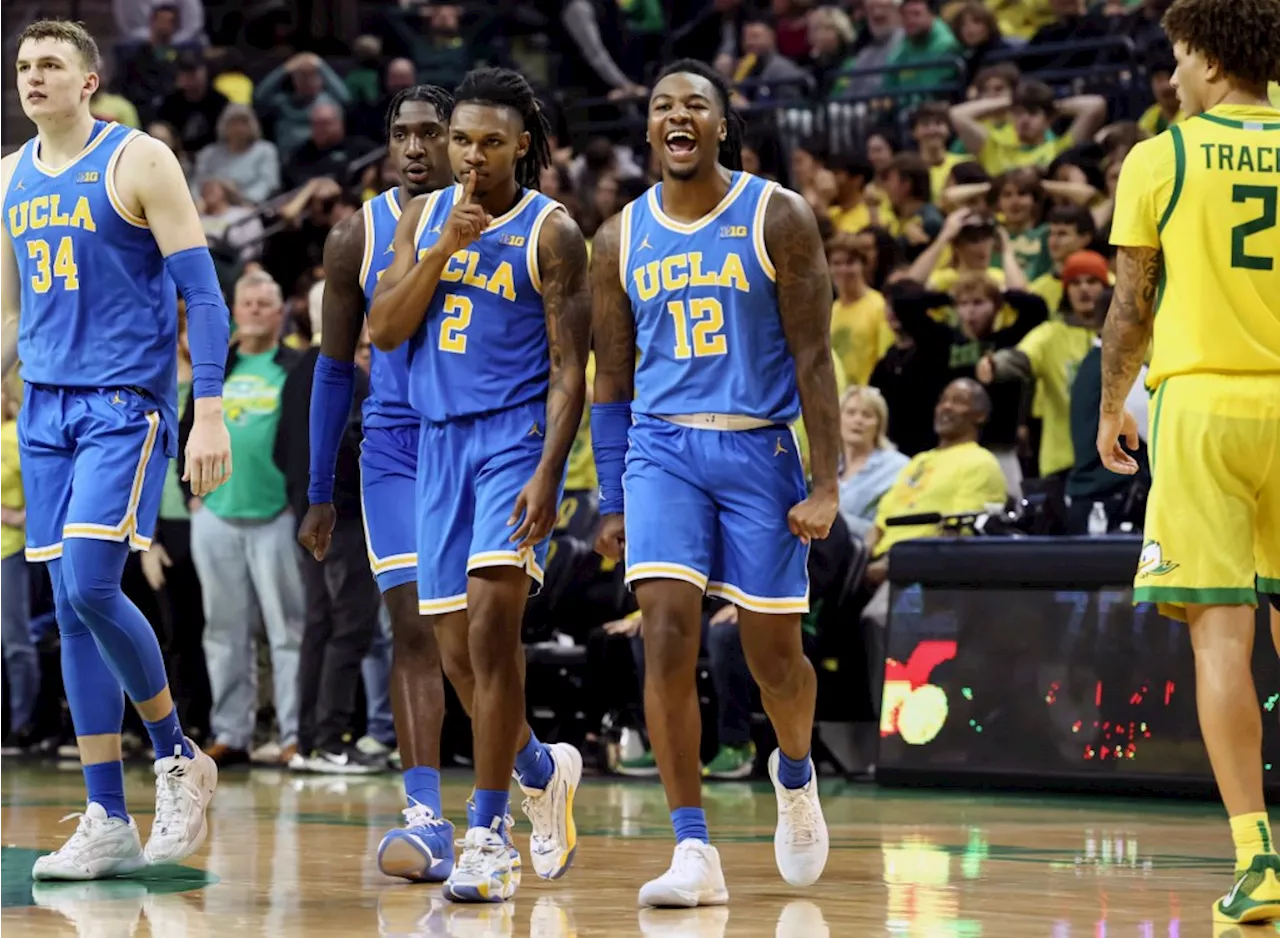 UCLA’s Dylan Andrews banks in buzz-beater to upset No. 12 Oregon