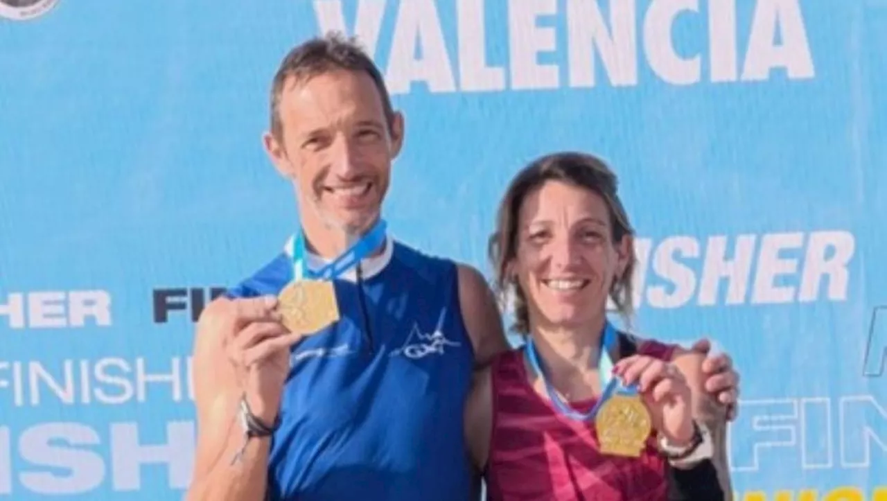 Ventenac-en-Minervois : Élie et Nath à l’arrivée du marathon de Valence