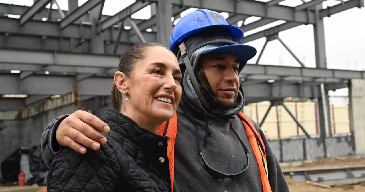 Claudia Sheinbaum supervisa construcción de la Agencia Nacional de Aduanas de México en Tamaulipas