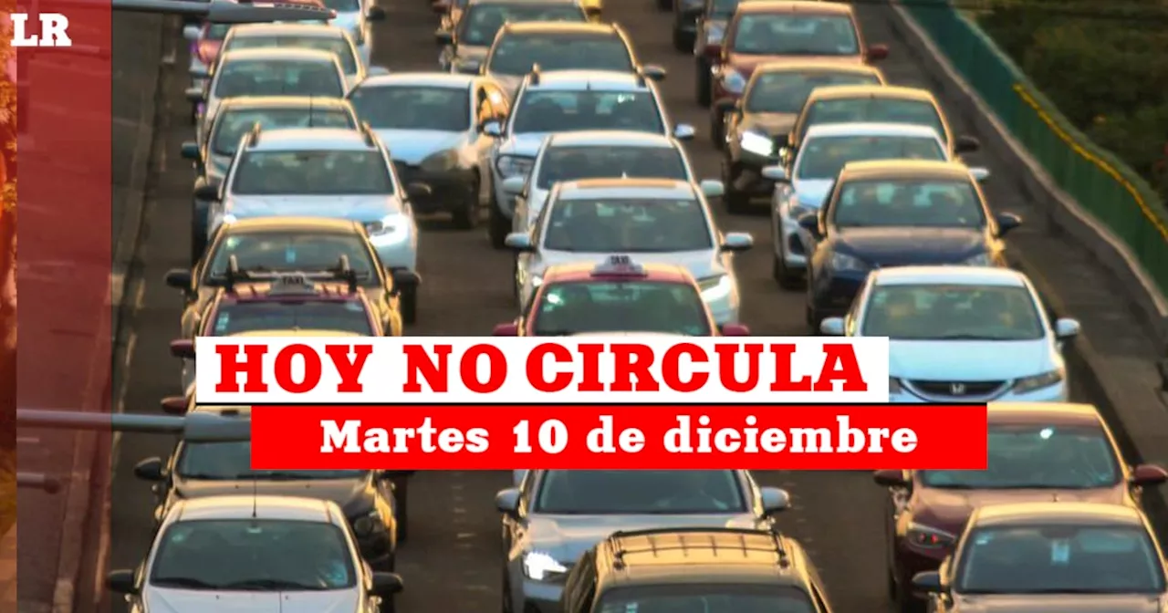 Hoy No Circula: qué autos descansan este martes 10 de diciembre del 2024 en CDMX y Edomex