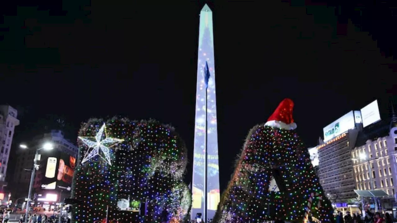 Navidad en Buenos Aires: show en el Obelisco, luces, arbolitos y mucho más