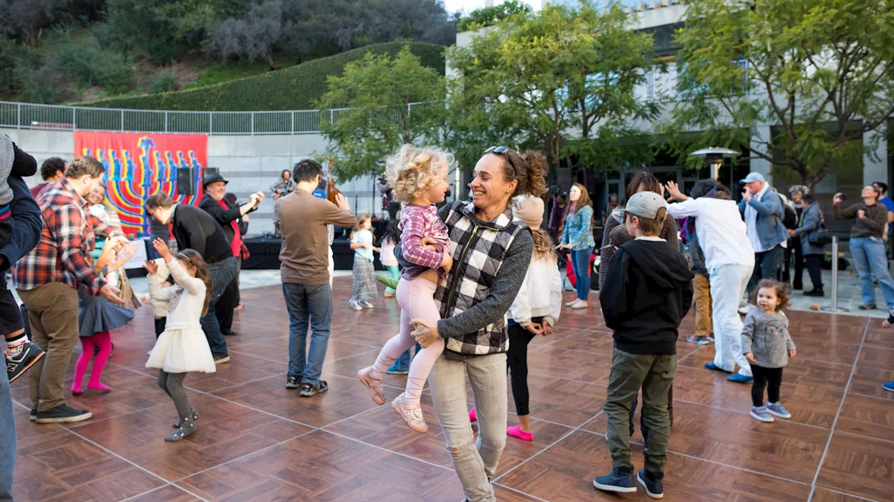 Enjoy klezmer music and the Dreidel Lounge at The Skirball's Hanukkah Fest