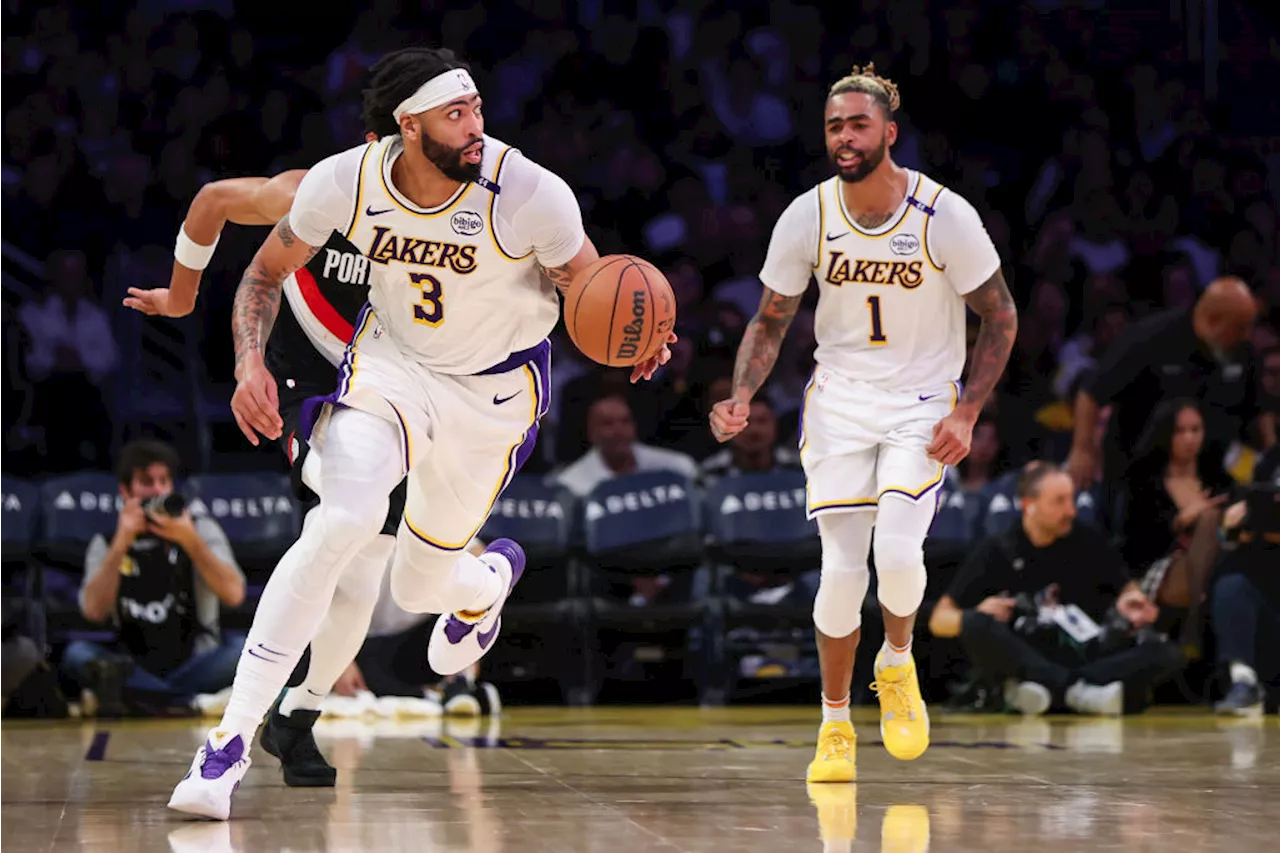 Without LeBron James, Lakers roll past Trail Blazers 107-98 to end 3-game skid