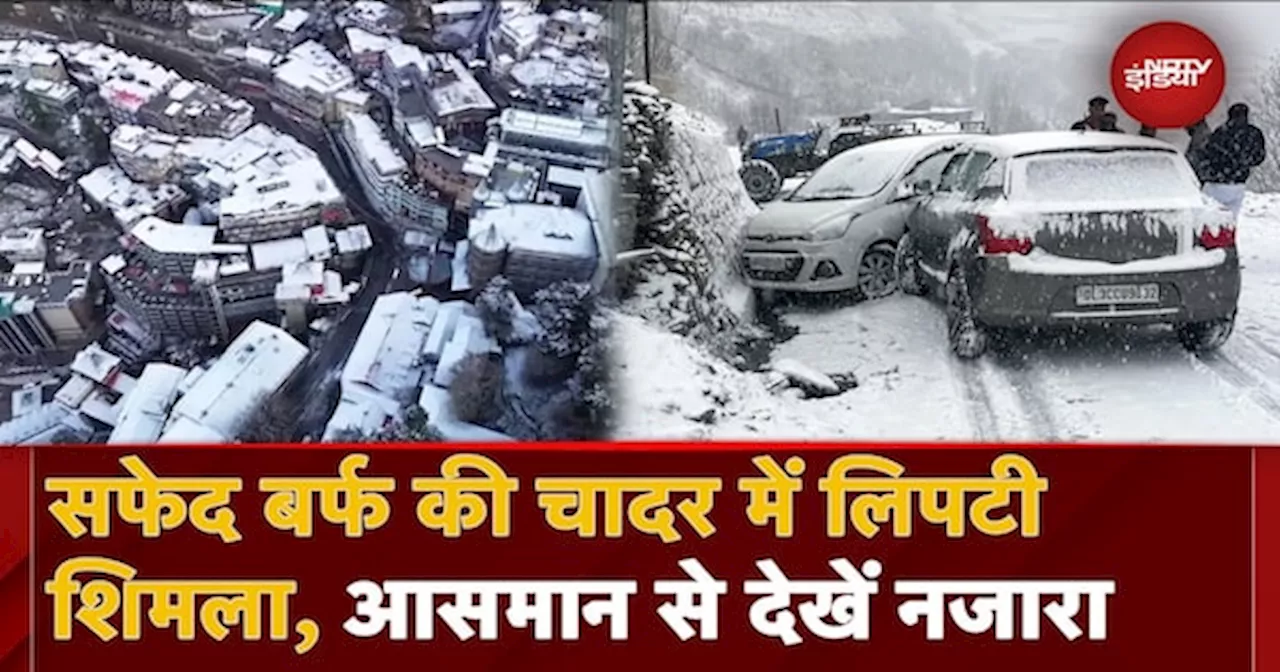 Himachal Snowfall: Shimla में साल की पहली बर्फबारी, बर्फ की चादर से ढकी वादियां