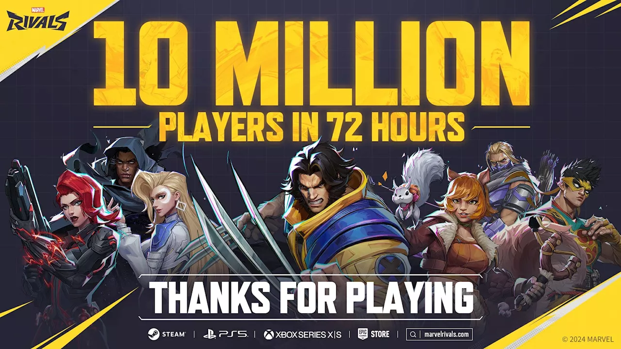 Marvel Rivals Crosses Ten Million Players Worldwide in Three Days