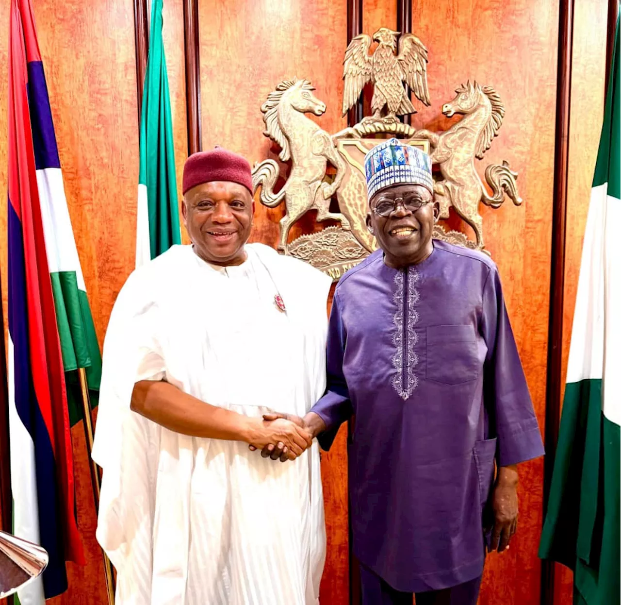 Senator Kalu Visits President Tinubu at Aso Rock Villa [PHOTOS]