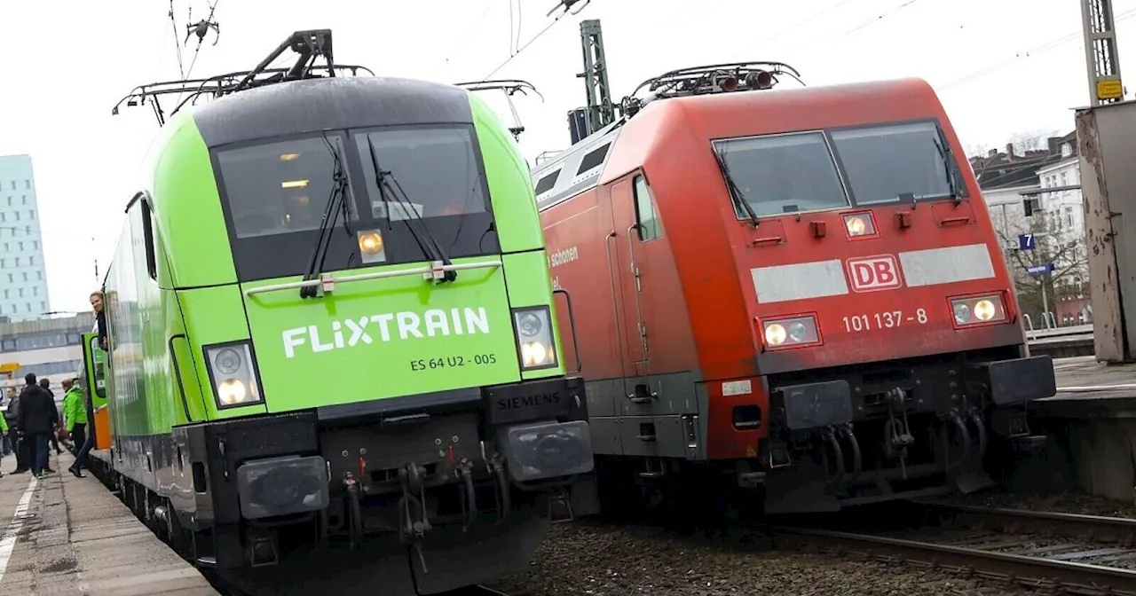 DB und Flixtrain im europäischen Vergleich eher schlecht