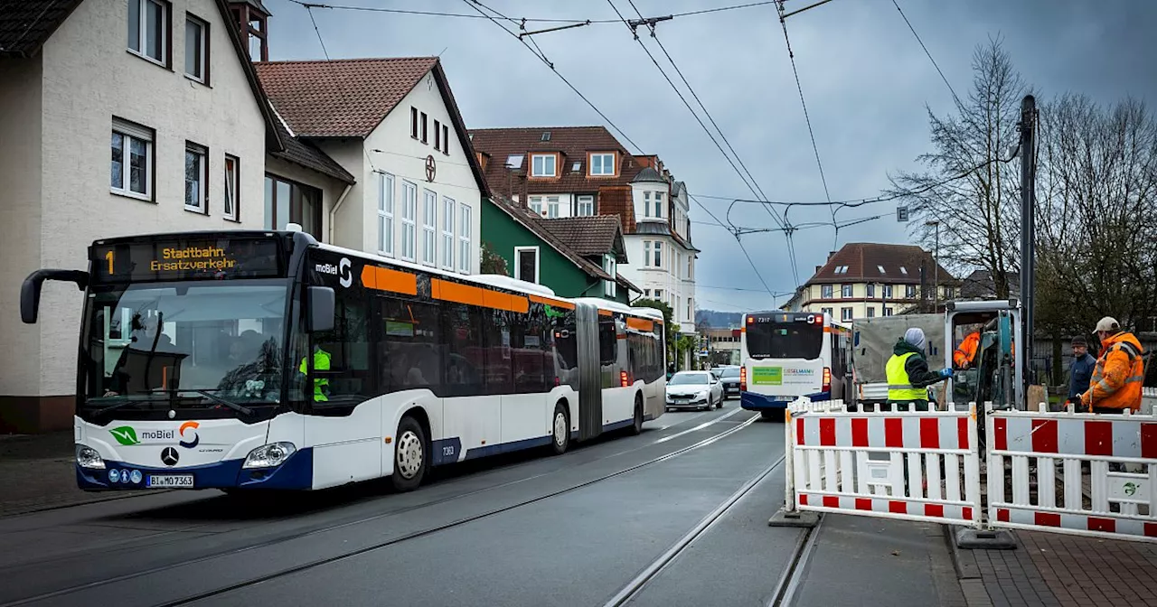 Instabiler Schacht: Bielefelder Stadtbahnlinie 1 fährt wieder uneingeschränkt