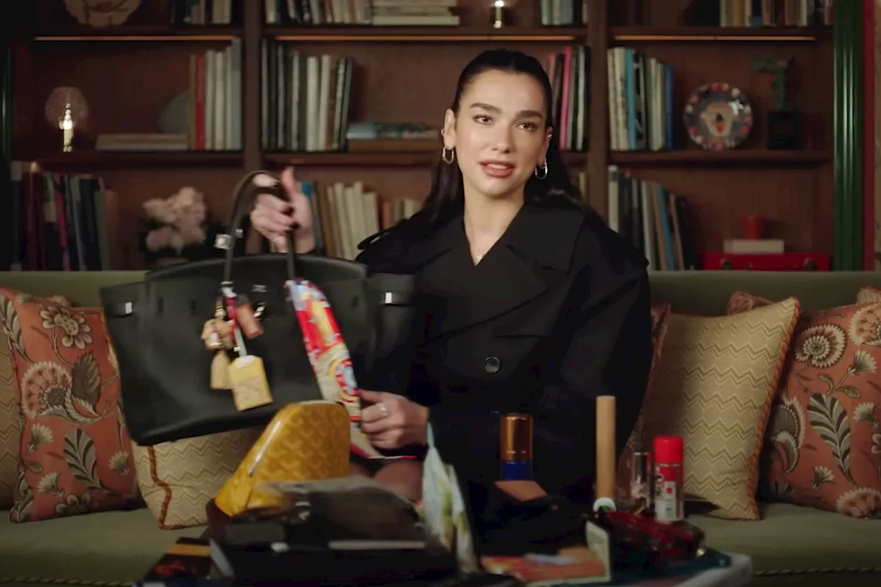 Dua Lipa Reveals the Good Luck Charms She Keeps in Her Priceless Hermès Birkin Bag