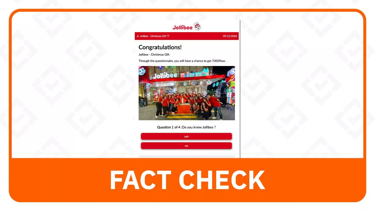 FACT CHECK: Link to fast food chain’s P7,000 ‘Christmas gift’ is fake