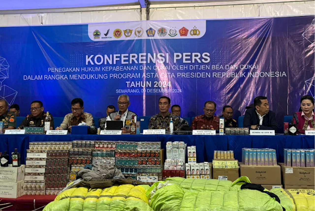 Dukung Asta Cita, Bea Cukai Jawa Tengah dan DIY Amankan Rp 308,45 Miliar Barang Ilegal