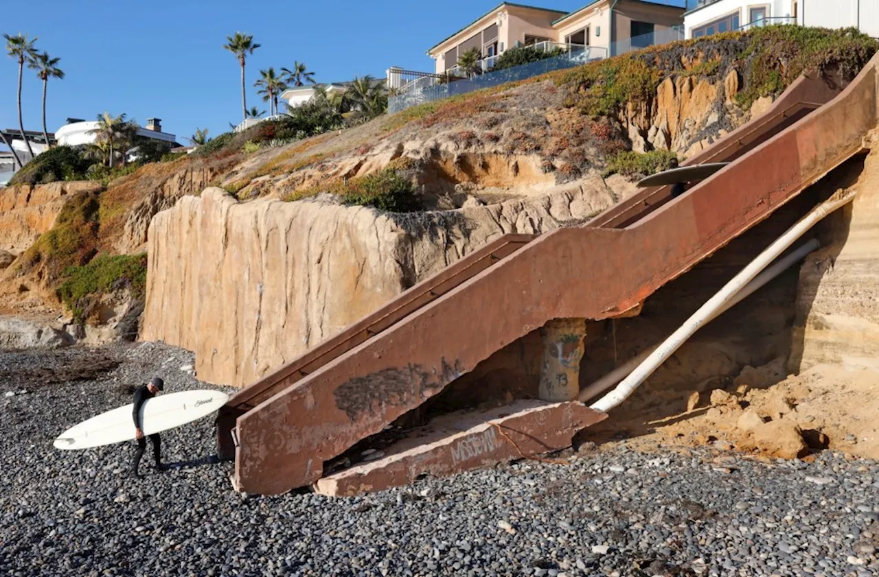 Carlsbad approves repairs to eroding stairway at Terramar Beach