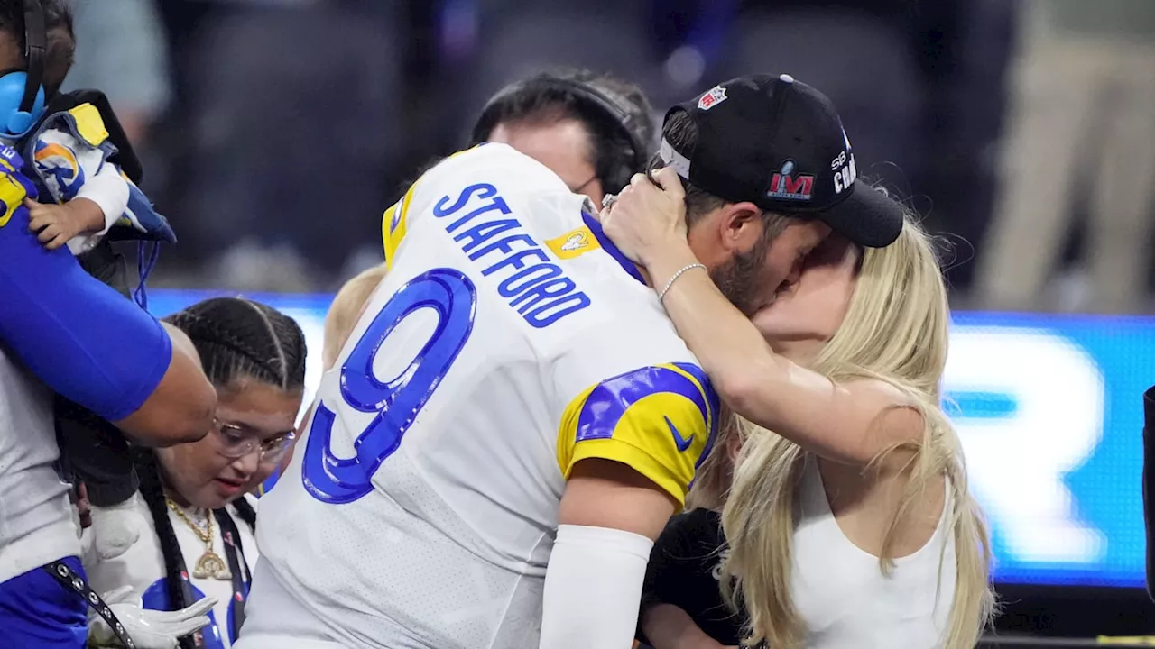 Matthew Stafford's wife Kelly celebrates Rams win in killer t-shirt and boot combo