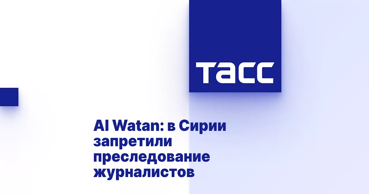 Al Watan: в Сирии запретили преследование журналистов