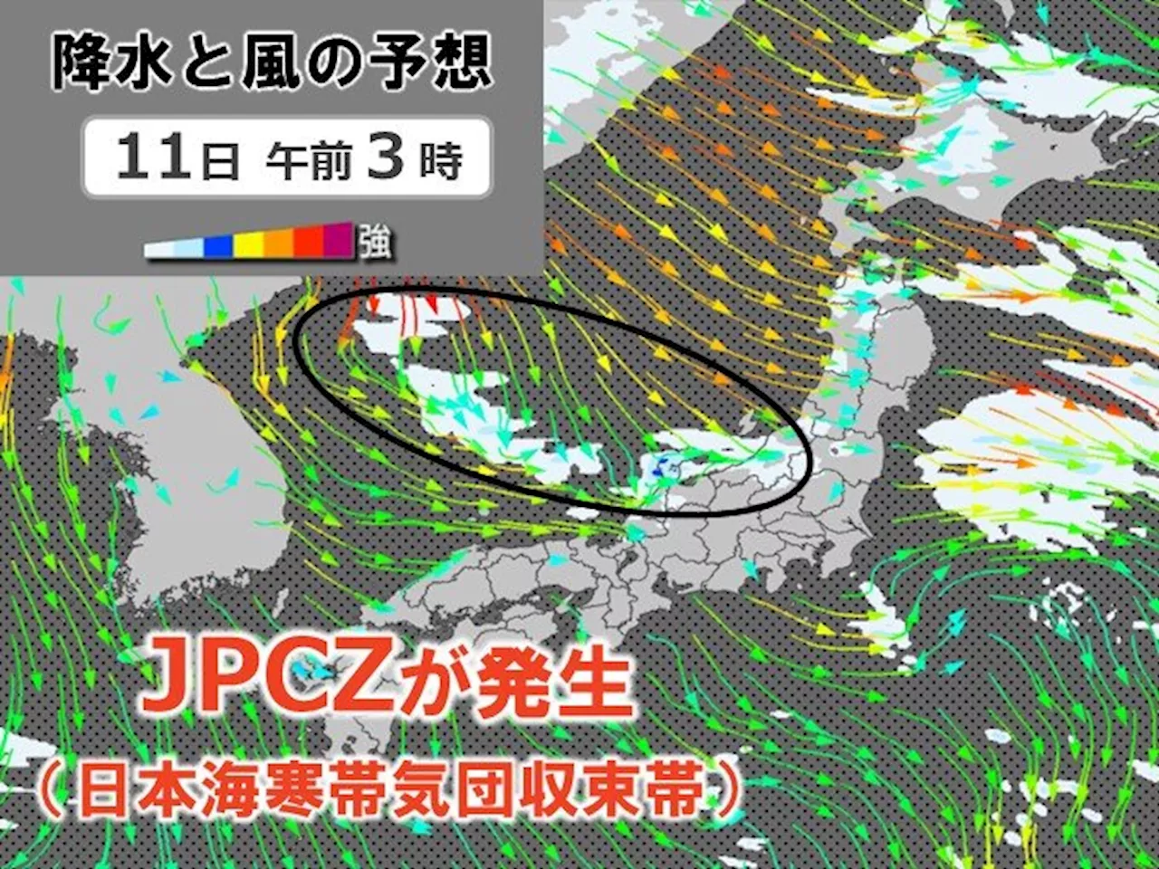 11日と14日に日本海側で大雪 JPCZ(日本海寒帯気団収束帯)の動向注意(気象予報士 堂本 幸代 2024年12月09日)