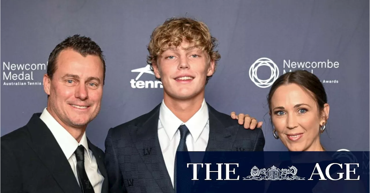 Bec and Lleyton Hewitt step out to support son at tennis night of nights