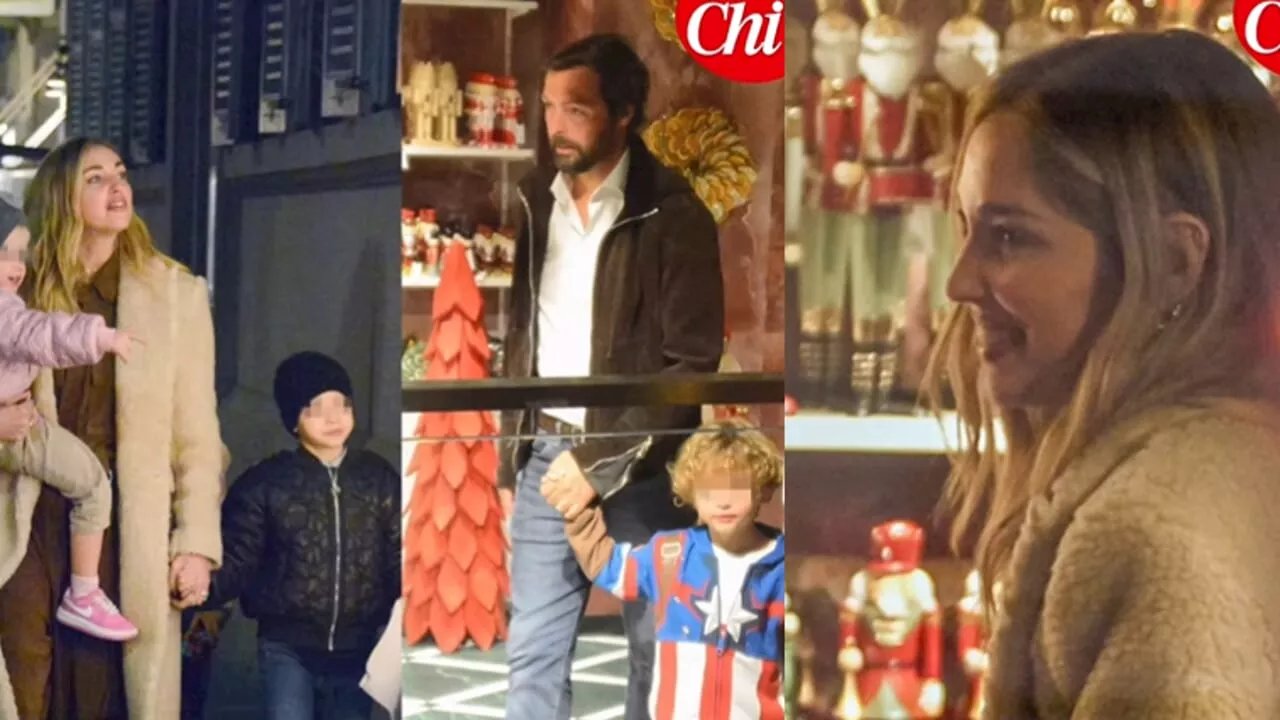 Chiara Ferragni e Giovanni Tronchetti Provera, shopping di Natale con i figli