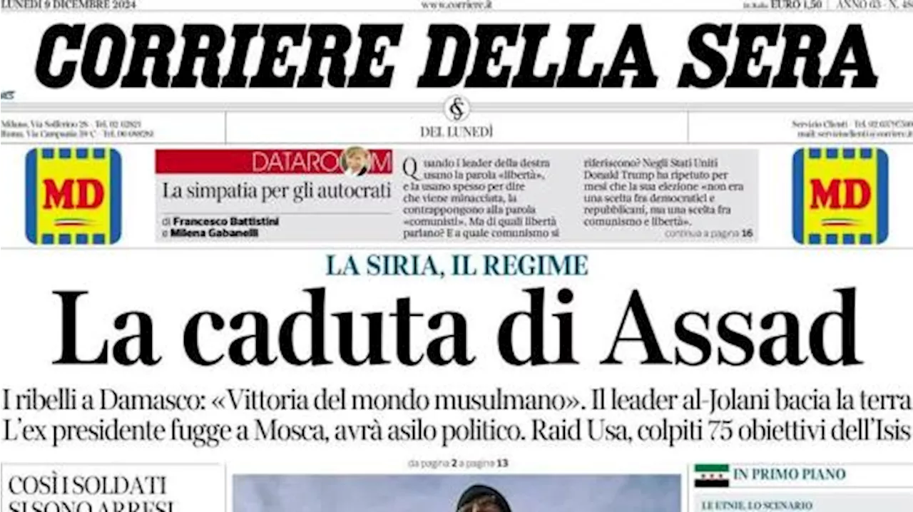 Il Corriere della Sera sul Napoli: 'Assist all'Atalanta, secondo passo falso con la Lazio'