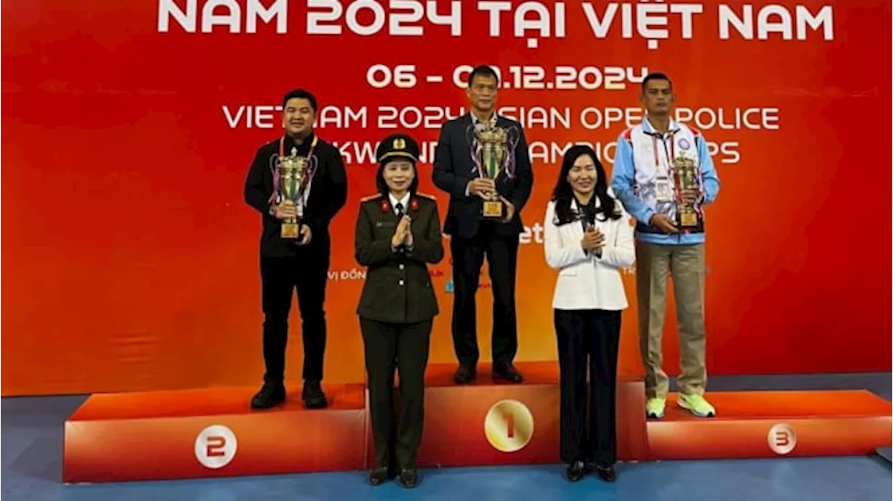 Membanggakan, Indonesia Borong 16 Medali Emas pada Ajang Taekwondo Polisi di Vietnam