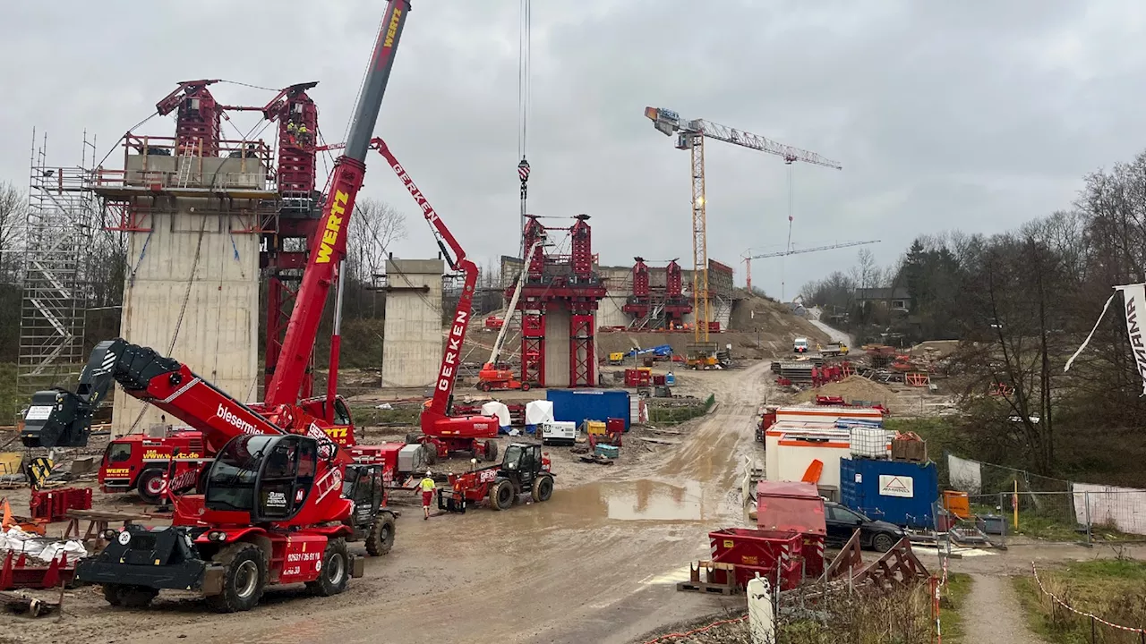 Neubau der Haarbachtalbrücke auf der A544 bei Aachen