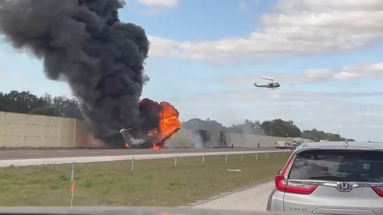 Private Jet Crashes on Florida Interstate, Leaving Two Dead