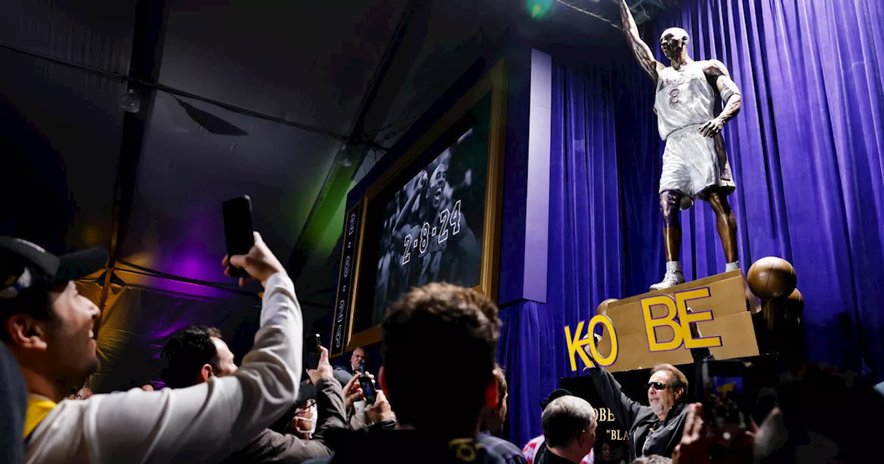 Kobe Bryant statue unveiled outside Crypto.com Arena in downtown Los Angeles