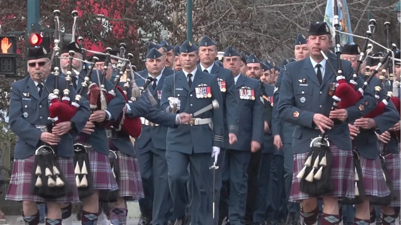 Parade renews Vancouver Island community's support for 443 Maritime Helicopter Squadron