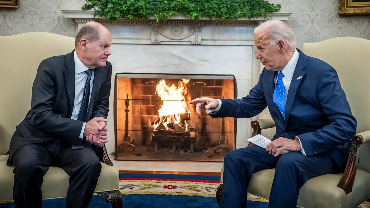 Biden empfängt Scholz - Appell an US-Kongress, Ukraine-Hilfen freizugeben