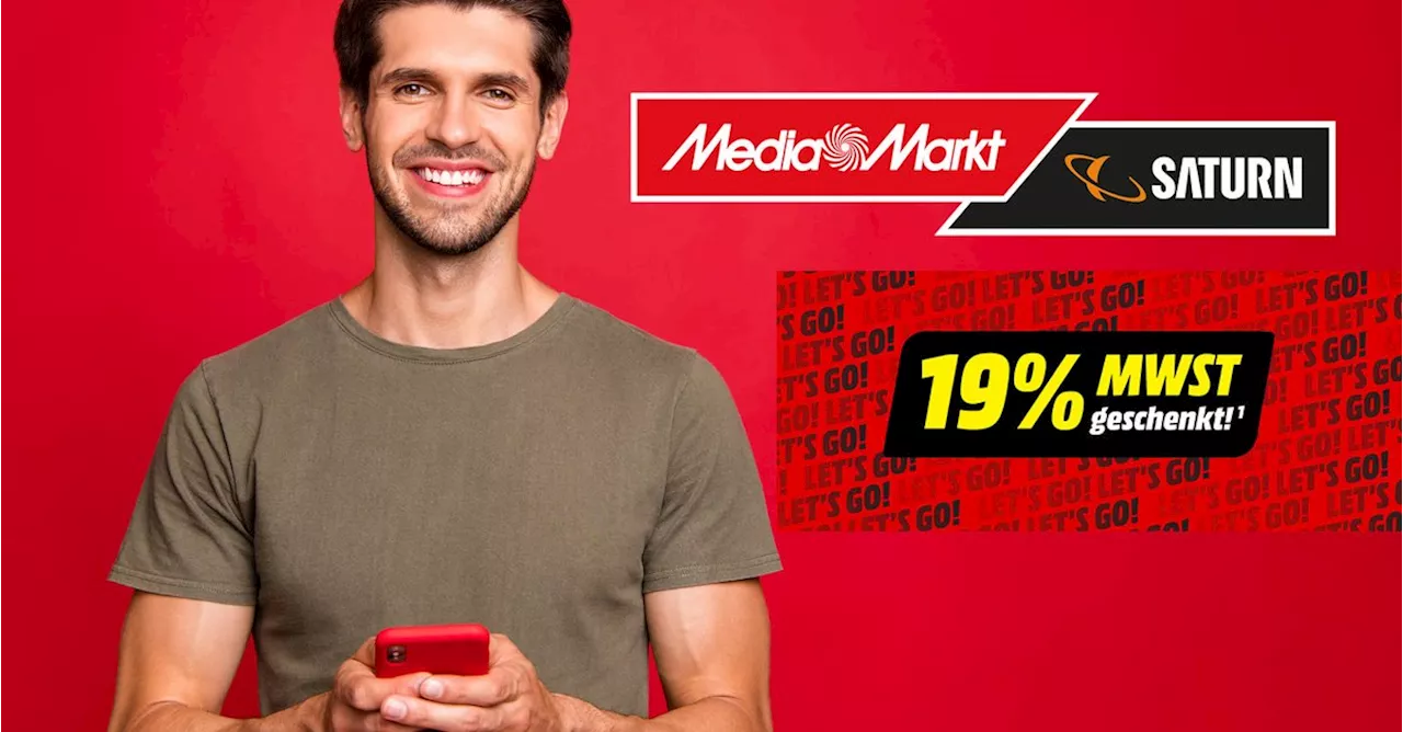 Mehrwertsteuer geschenkt bei MediaMarkt: TVs, PS5, Smartphones & mehr radikal reduziert