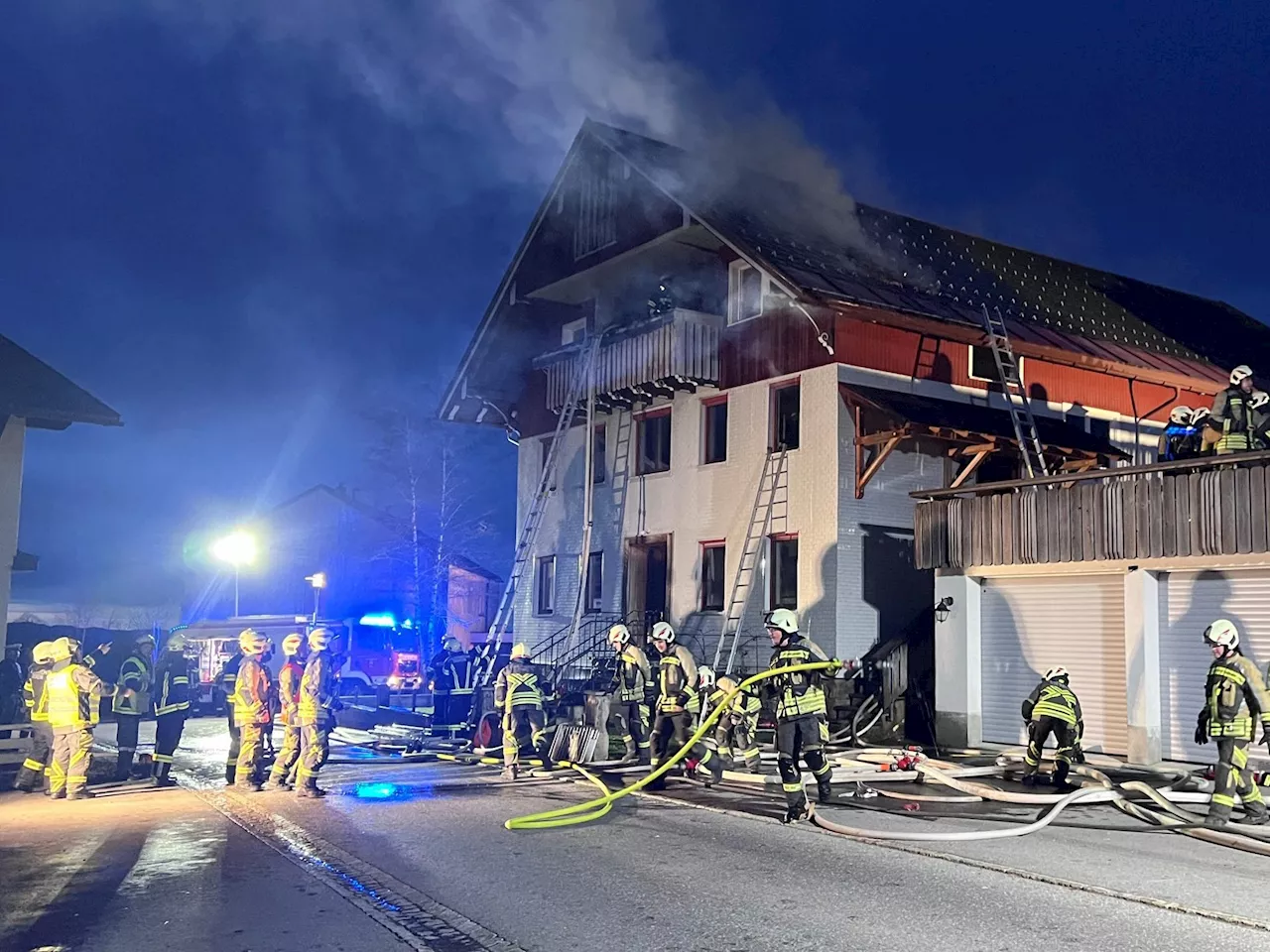 Dachstuhlbrand in Sulzberg