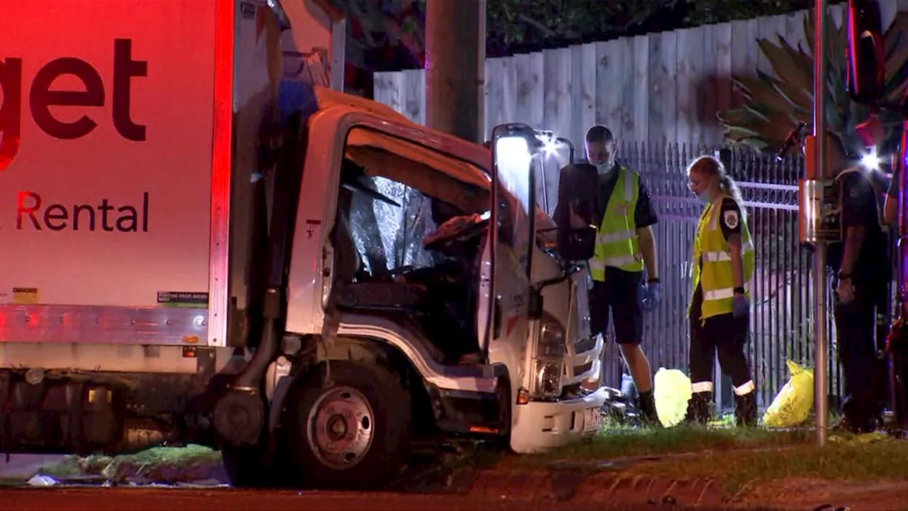 Woman dies as rental truck crashes into pole in Noble Park North, Melbourne