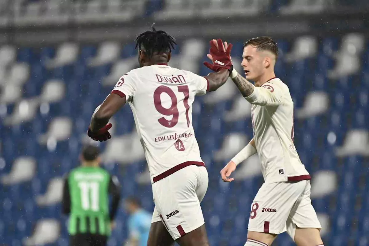 Zapata risponde a Pinamonti, Sassuolo e Torino dividono la posta in palio