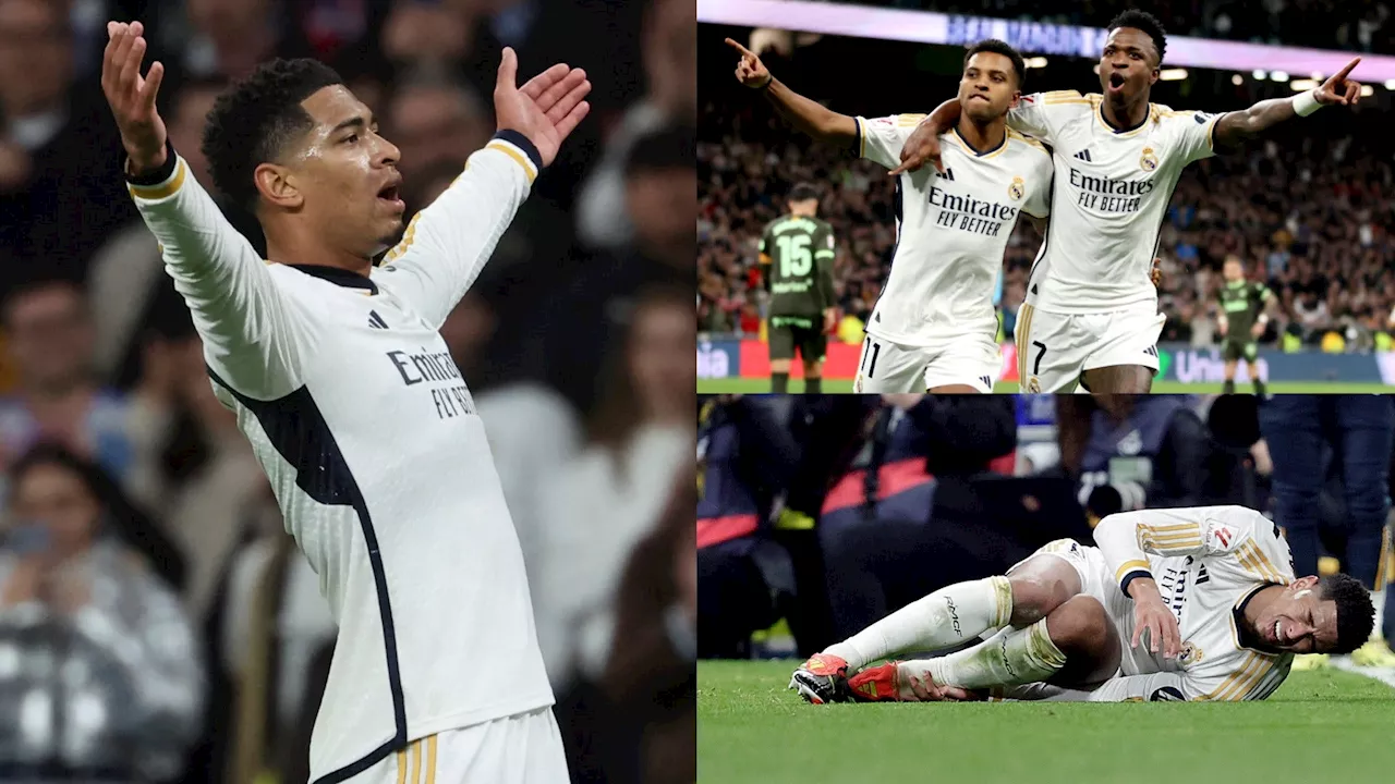 Real Madrid player ratings vs Girona: Vinicius Junior & Jude Bellingham run riot as Los Blancos close in on La Liga title - but serious injury to England star would be a devastating blow