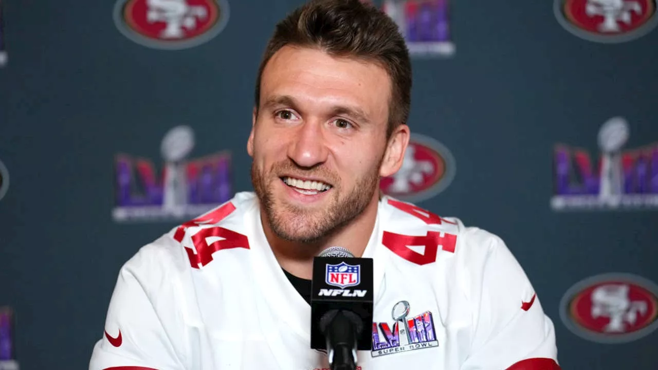 Here's what 49ers power couple Kyle Juszczyk and Kristin wore to the Super Bowl