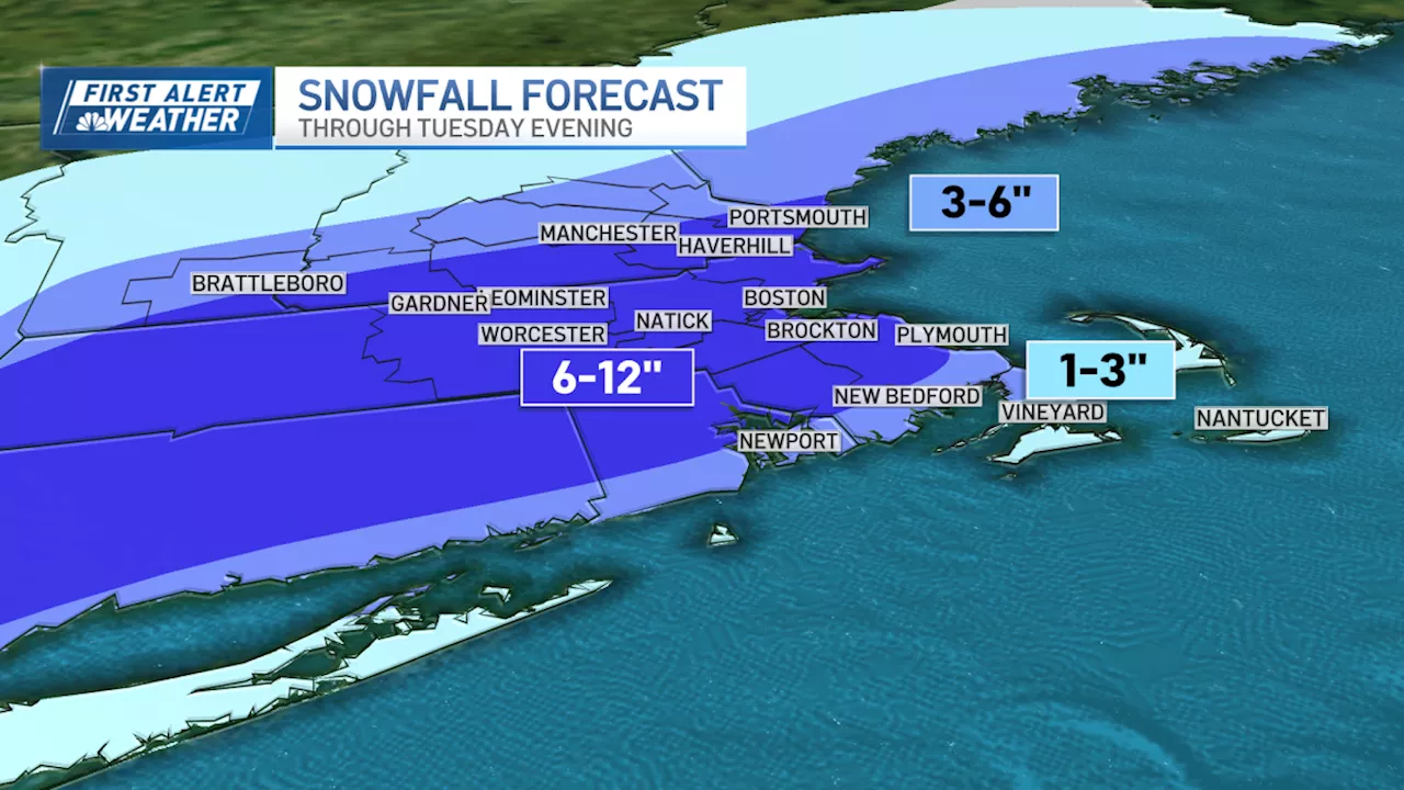 Major snowfall expected across southern New England