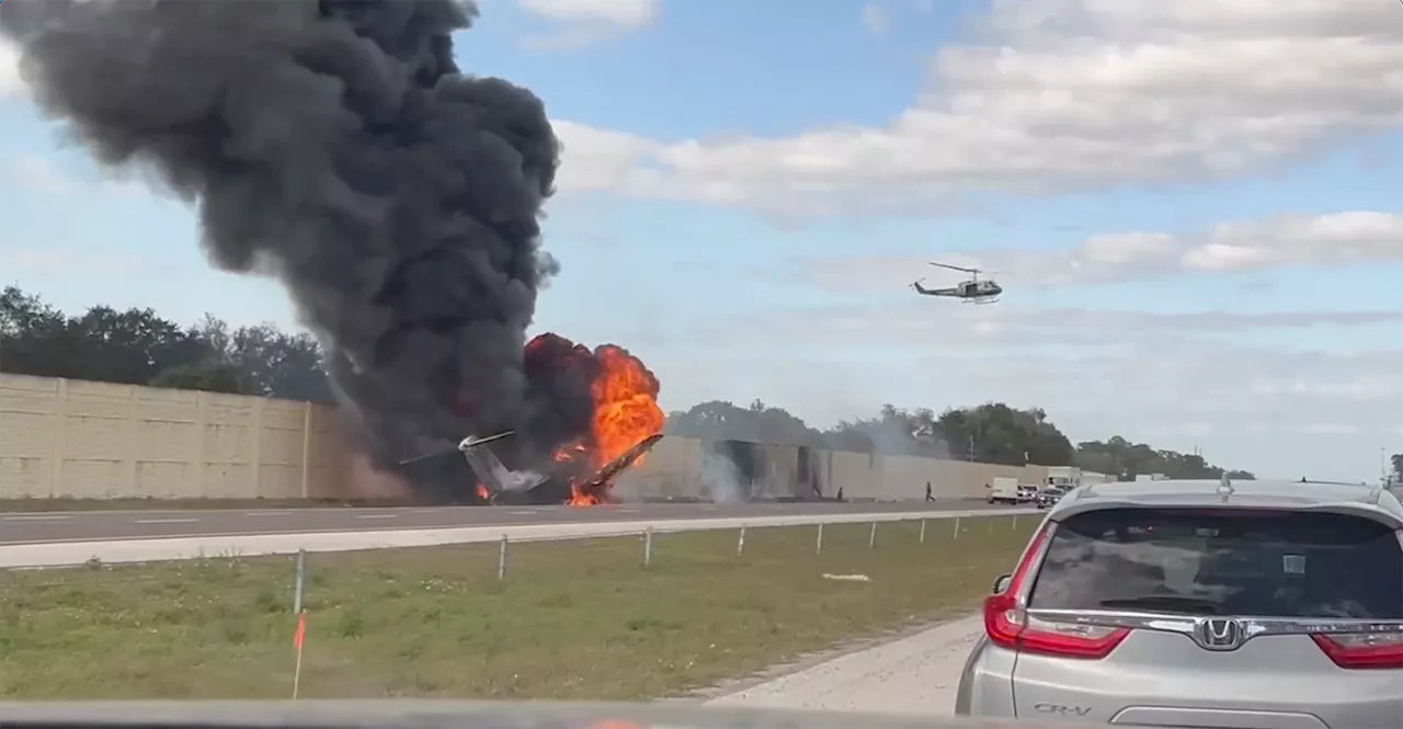 Small Plane Crash Lands on Florida Interstate, Killing 2: ‘We’ve Lost Both Engines’